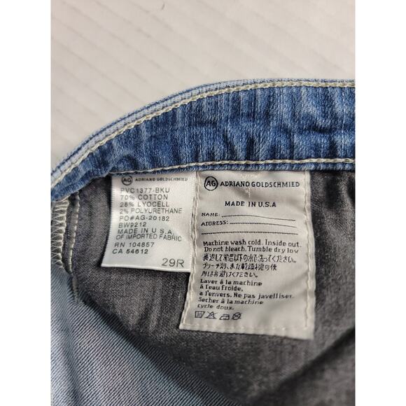 Adriano Goldschmid Jeans Womens Sz 29 The Stevie Ankle Slim Straight Stretch AG - Picture 7 of 10